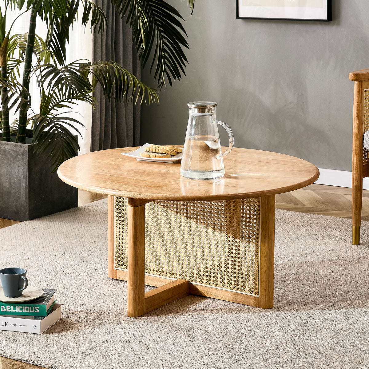 Naturally elegant wooden coffee table