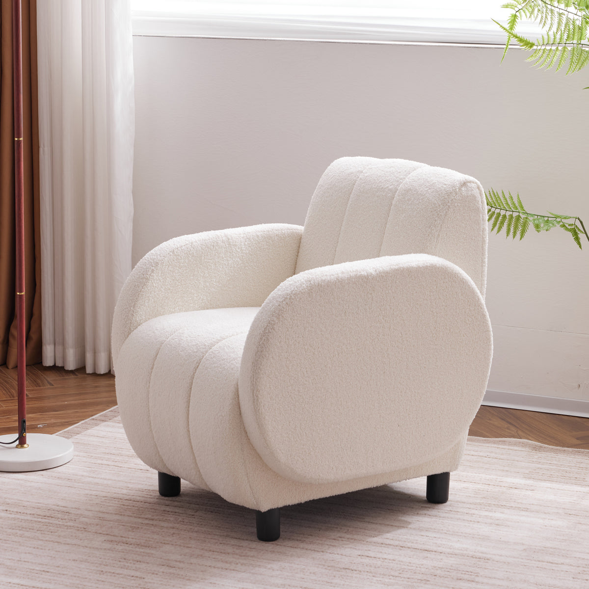 Modern Fabric Upholstered Reading Lounge Chair