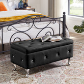 Black Flip Top Storage Bench: Organize with Style!