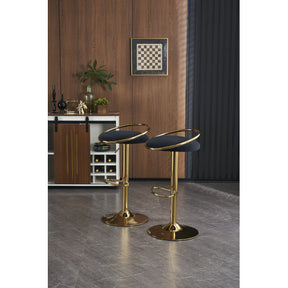 velvet Padded 360° Swivel Bar Stools (Set of 2)