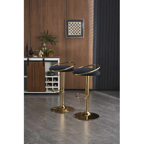 velvet Padded 360° Swivel Bar Stools (Set of 2)