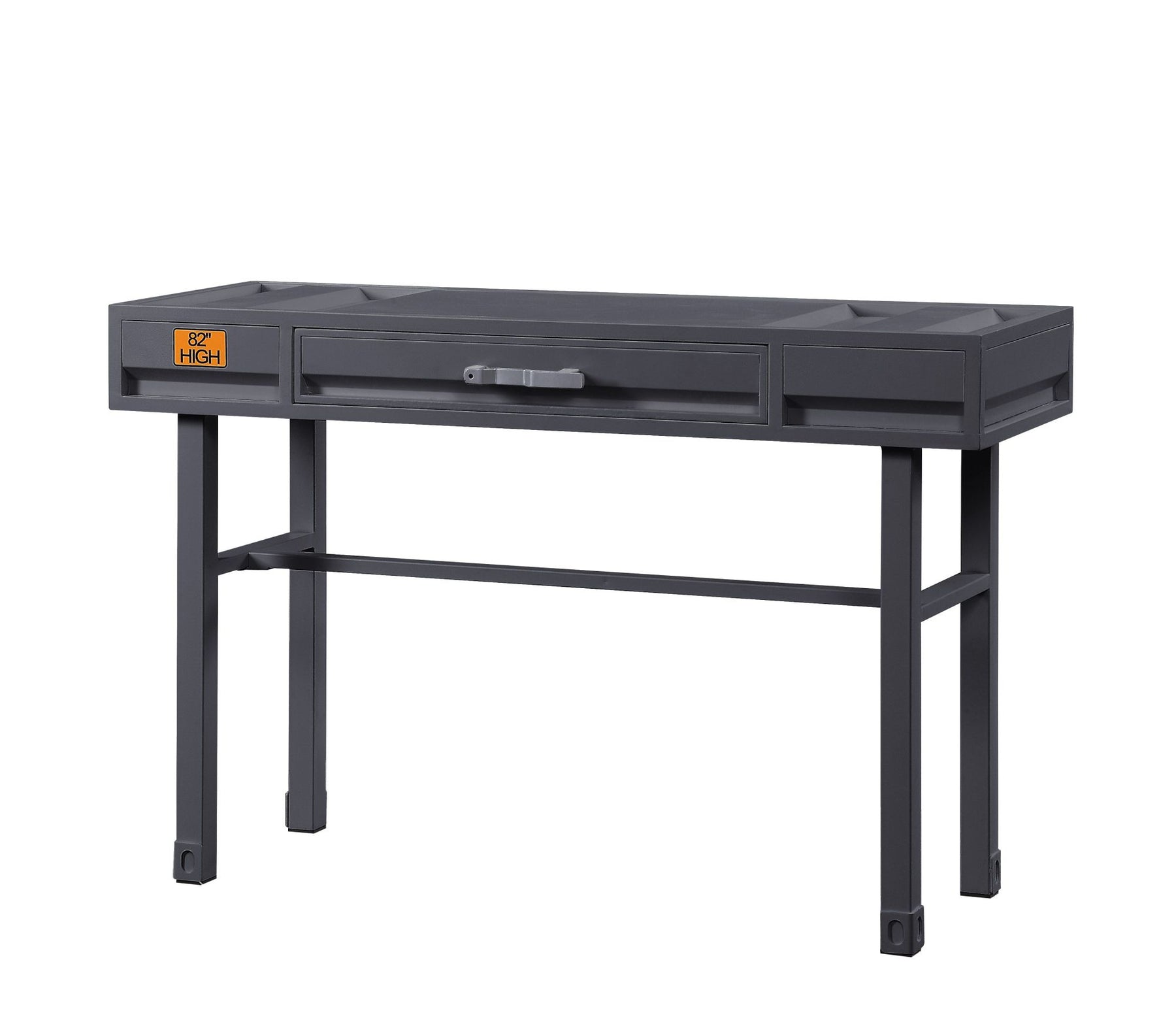 Cargo Vanity Desk in Gunmetal Finish