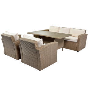 4 Piece Outdoor Patio Furniture Sofas Conversation Set