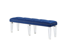 Varian Bench (Blue Velvet & Mirrored)