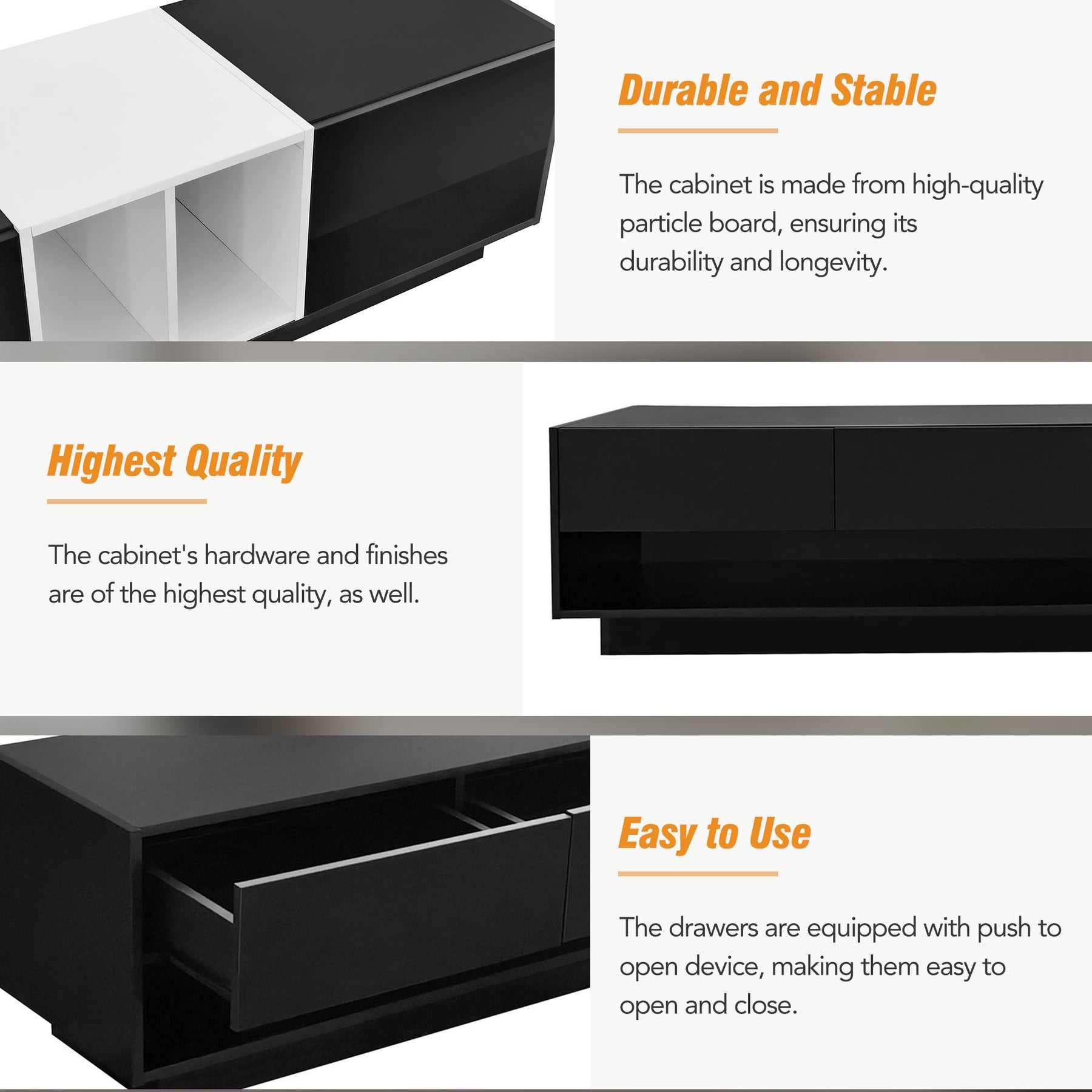 ON-TREND Sleek and Stylish TV Stand & Media Console