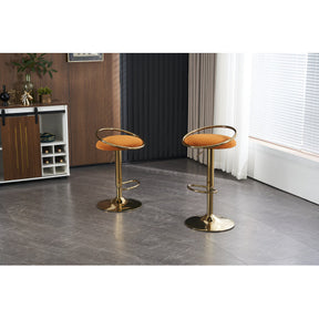 velvet Padded 360° Swivel Bar Stools (Set of 2)