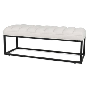 Upholstered Bench with Metal Base for Bedroom and Entryway