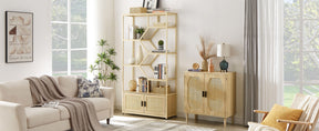 Rattan bookshelf 5 tiers Bookcases