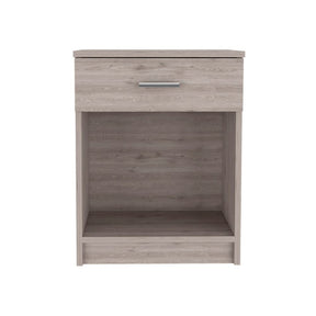 Light Gray Superior Top One Drawer Nightstand