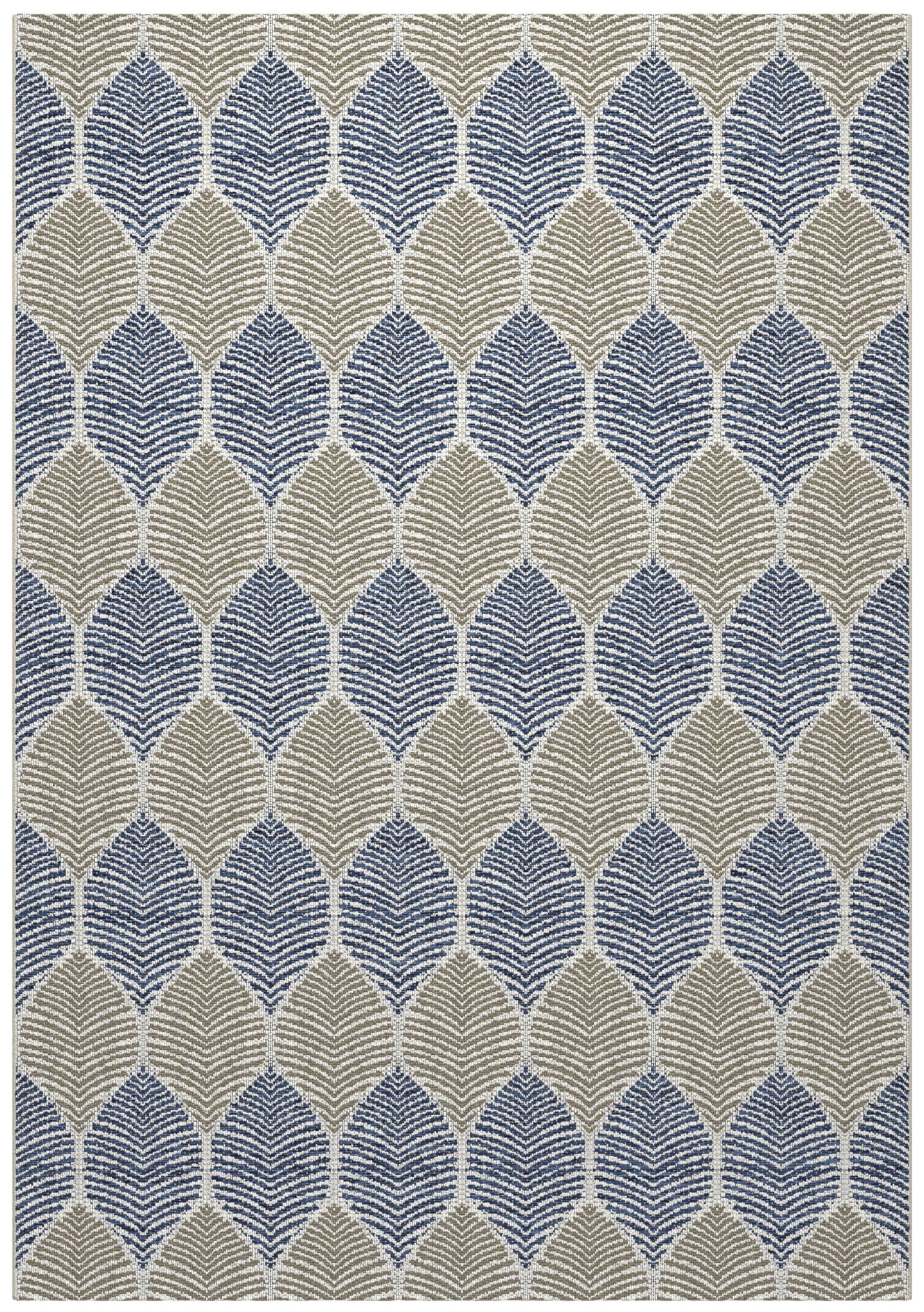 Foliage Blue, Beige Indoor Rug