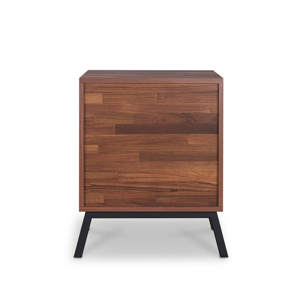 ACME Karine End Table in Walnut & Black