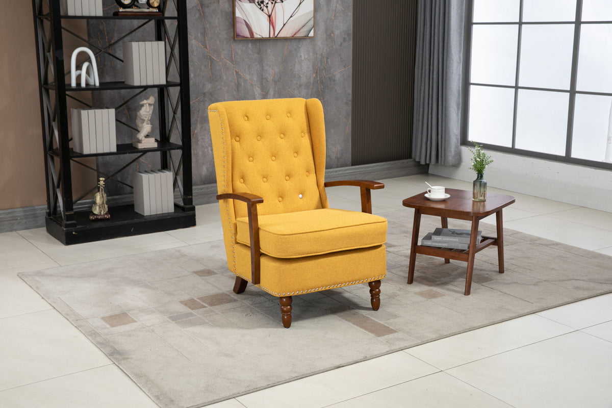 Modern Wood Accent Lounge Chair