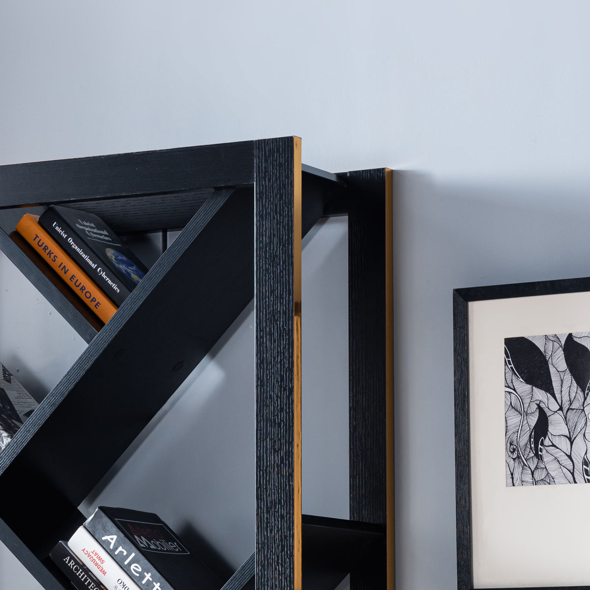 Modern Black Bookcase