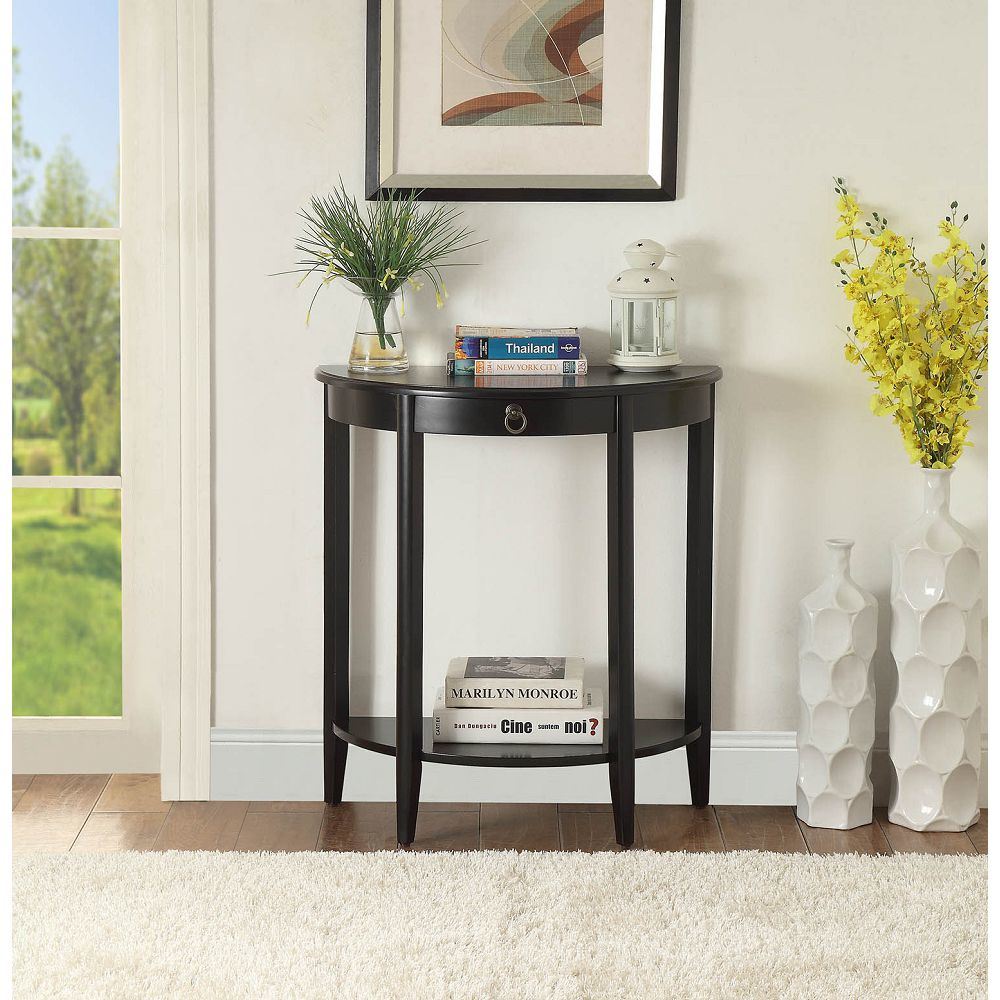 Justino Black Console Table