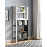 White Oak & Distressed Grey Bookcase