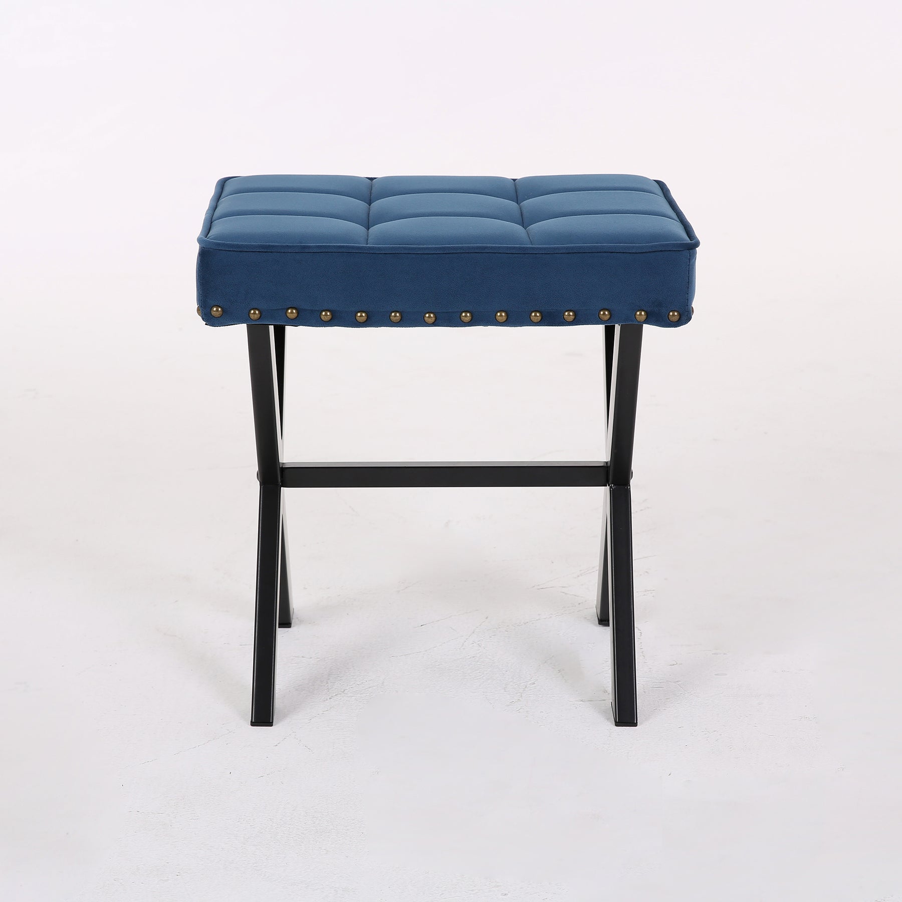 Blue Fabric Bench