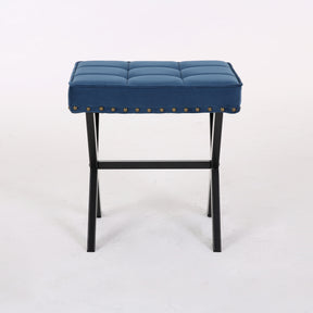 Blue Fabric Bench