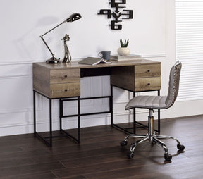 Desirre Writing Desk in Rustic Oak Finish