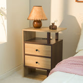 Nightstand with Charging Station Bed Side Table