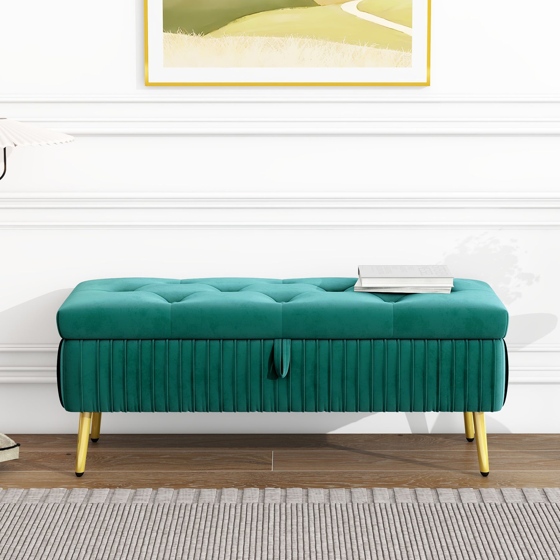 Button-Tufted Ottoman