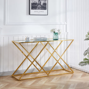 stainless steel console table