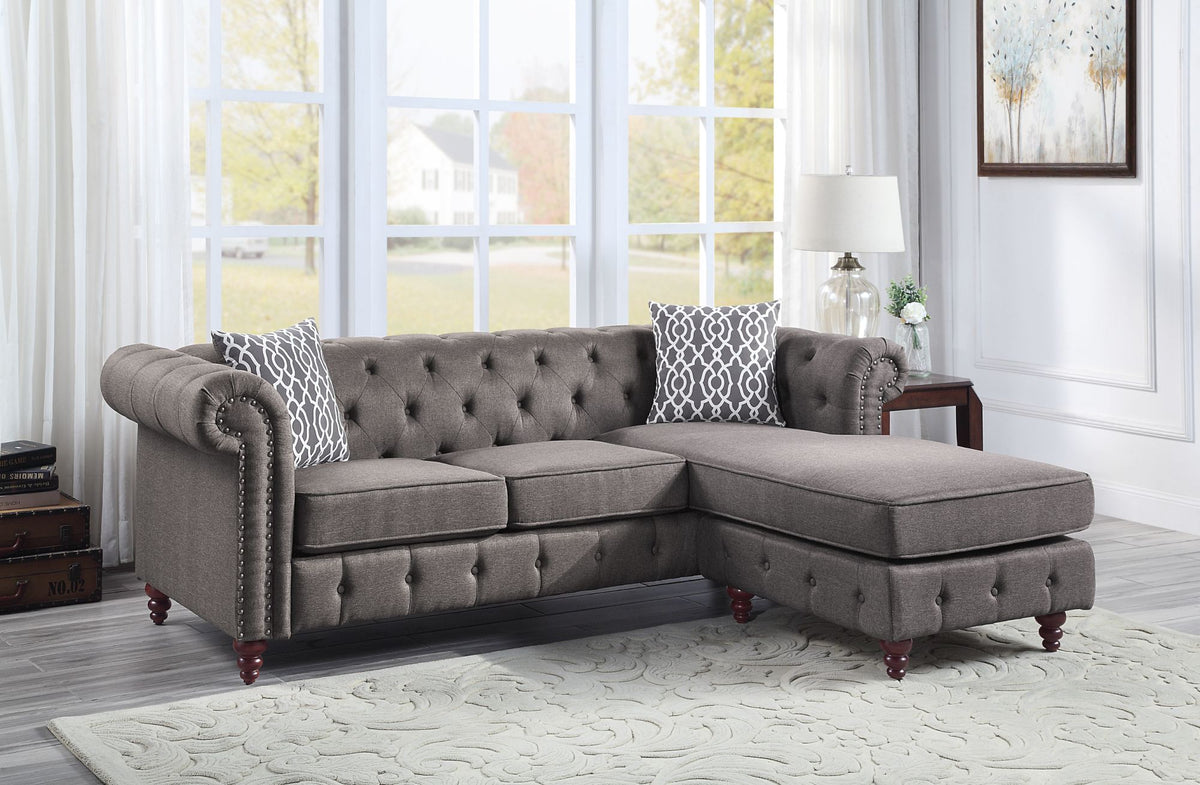 Waldina Reversible Fabric Sectional Sofa