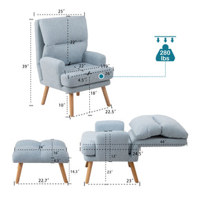 Accent Chair with Ottoman Set Lounge Chair