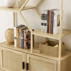 Rattan bookshelf 5 tiers Bookcases