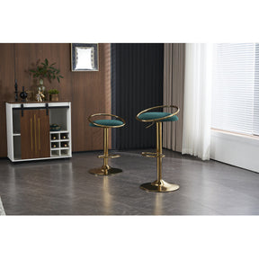 velvet Padded 360° Swivel Bar Stools (Set of 2)