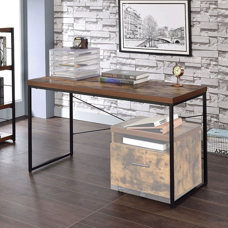 Bob Writing Desk in Weathered Oak & Black