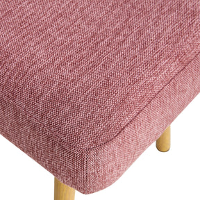 Pink Linen Upholstered Bench