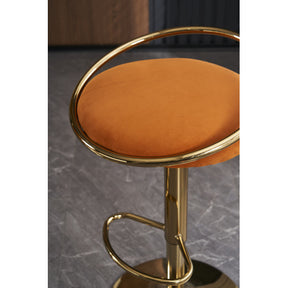 velvet Padded 360° Swivel Bar Stools (Set of 2)