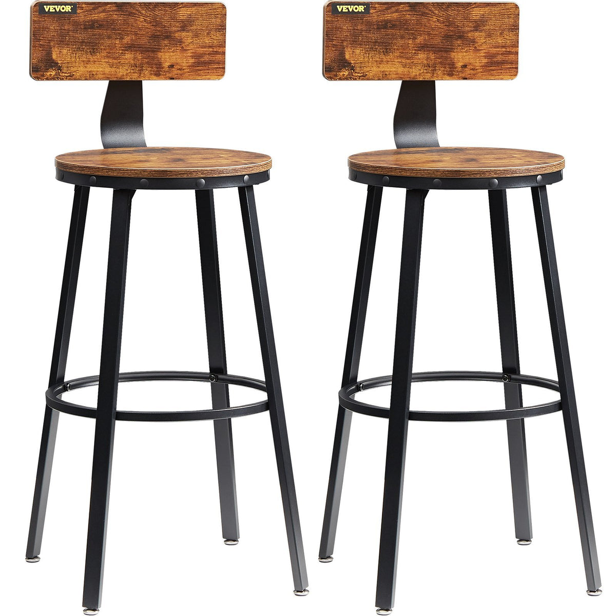 VEVOR Rustic Bar Stools (Set of 2)