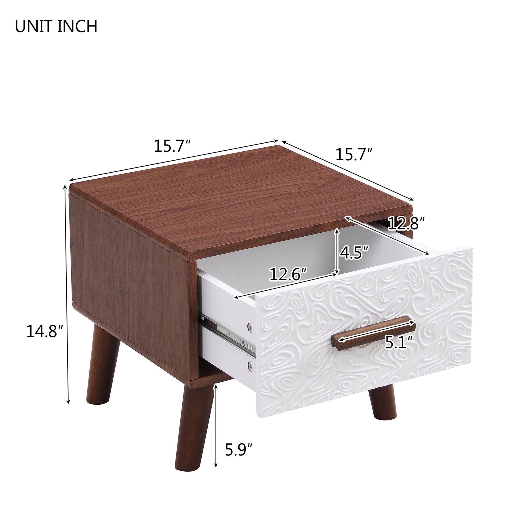 U-Can Square End Table with 1 Drawer