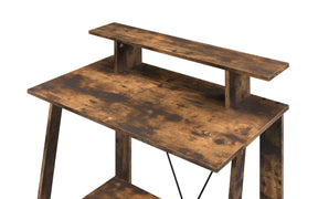 Nypho Writing Desk in Weathered Oak & Black Finish