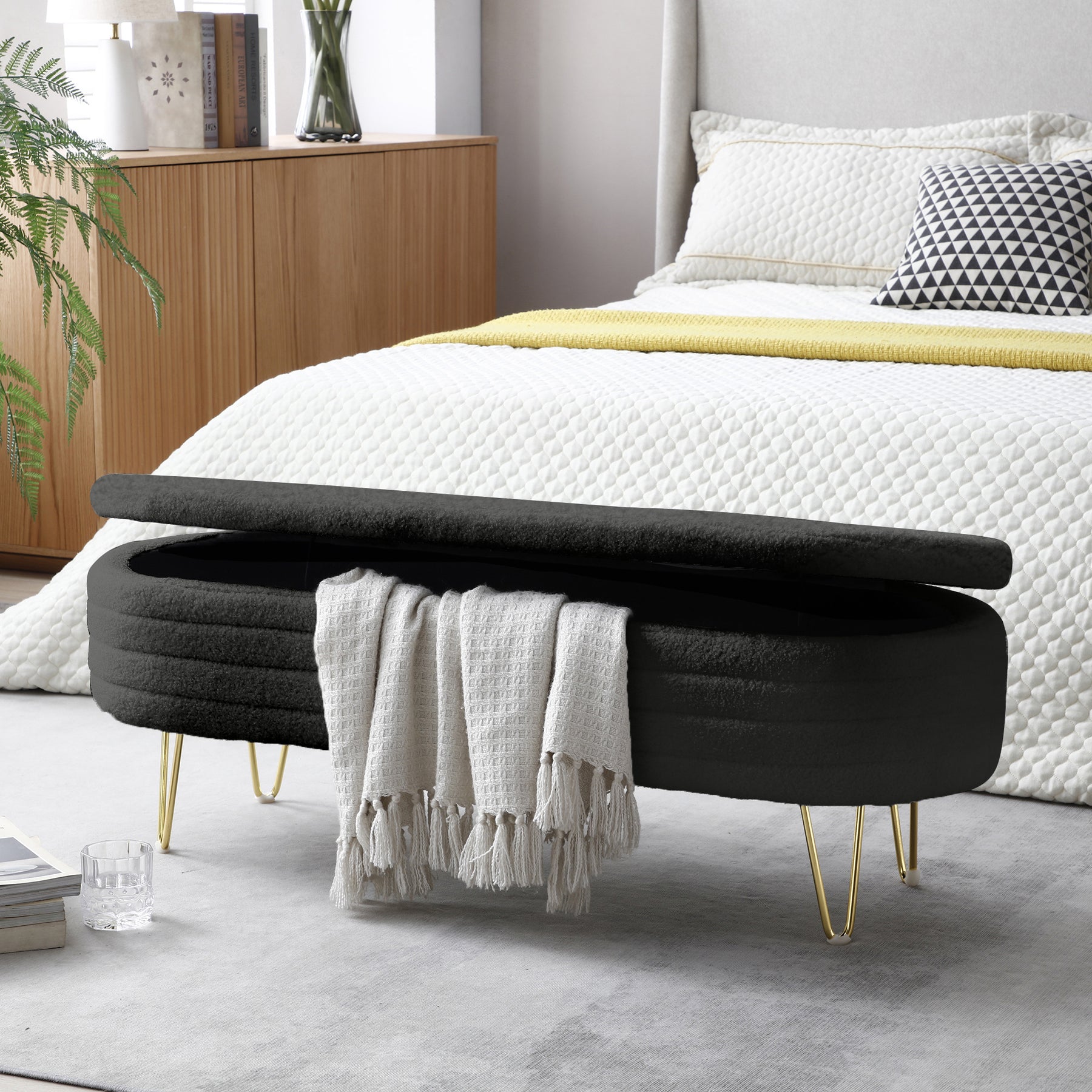 Oval Storage Ottoman & Bench