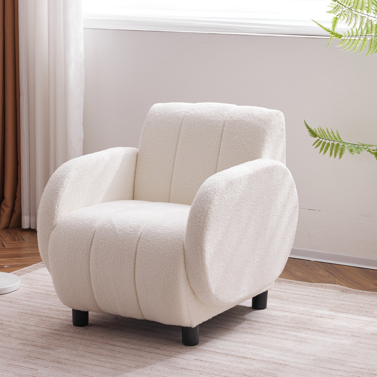 Modern Fabric Upholstered Reading Lounge Chair