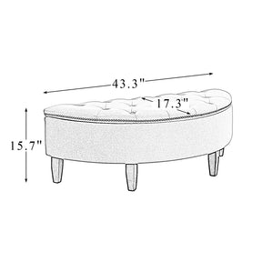 Warren Half Dome 43.3" Wide Bedroom Bench