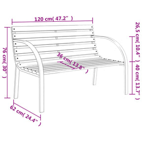 Patio Bench Wood and Iron