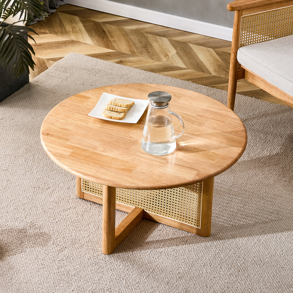 Naturally elegant wooden coffee table