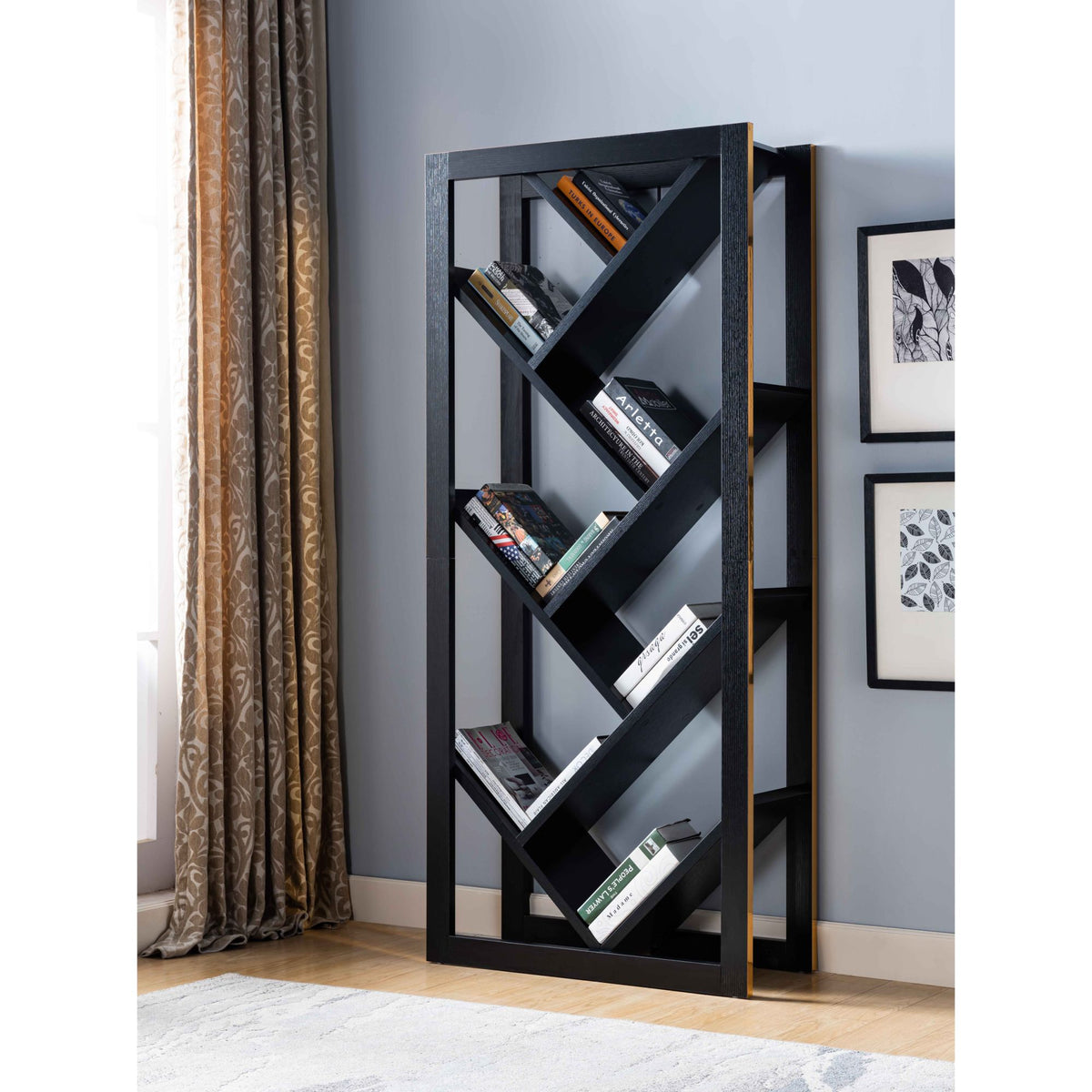 Modern Black Bookcase