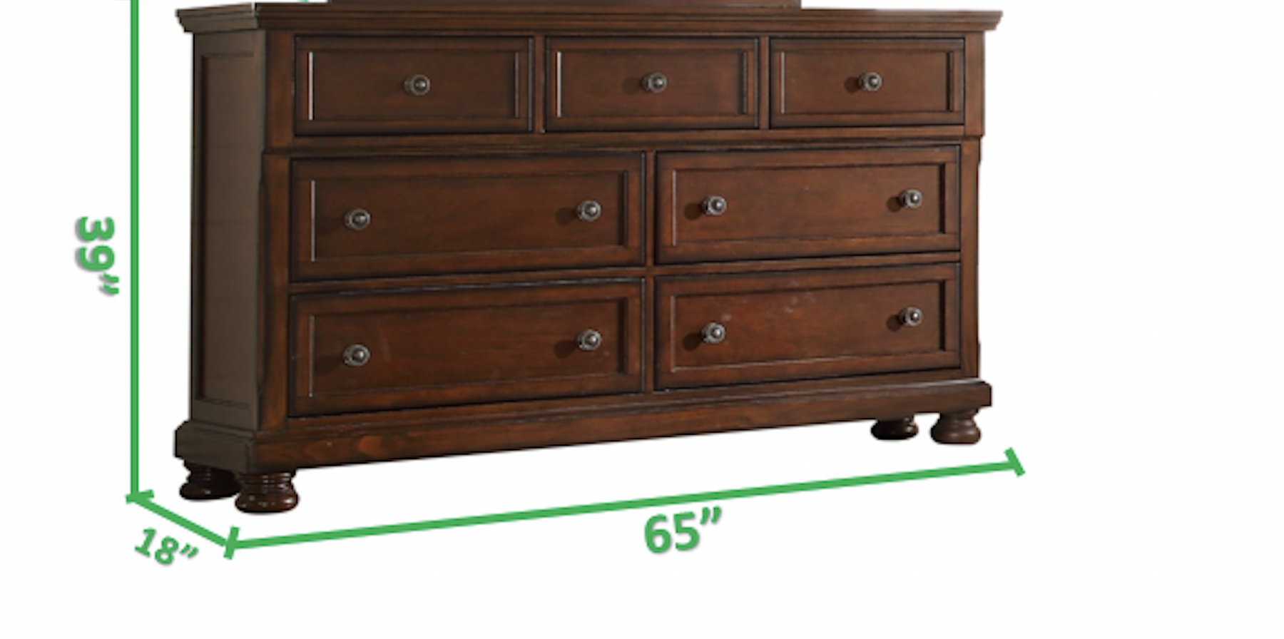 Galaxy Home Austin Seven Drawers Dresser Made with Wood in Dark Walnut