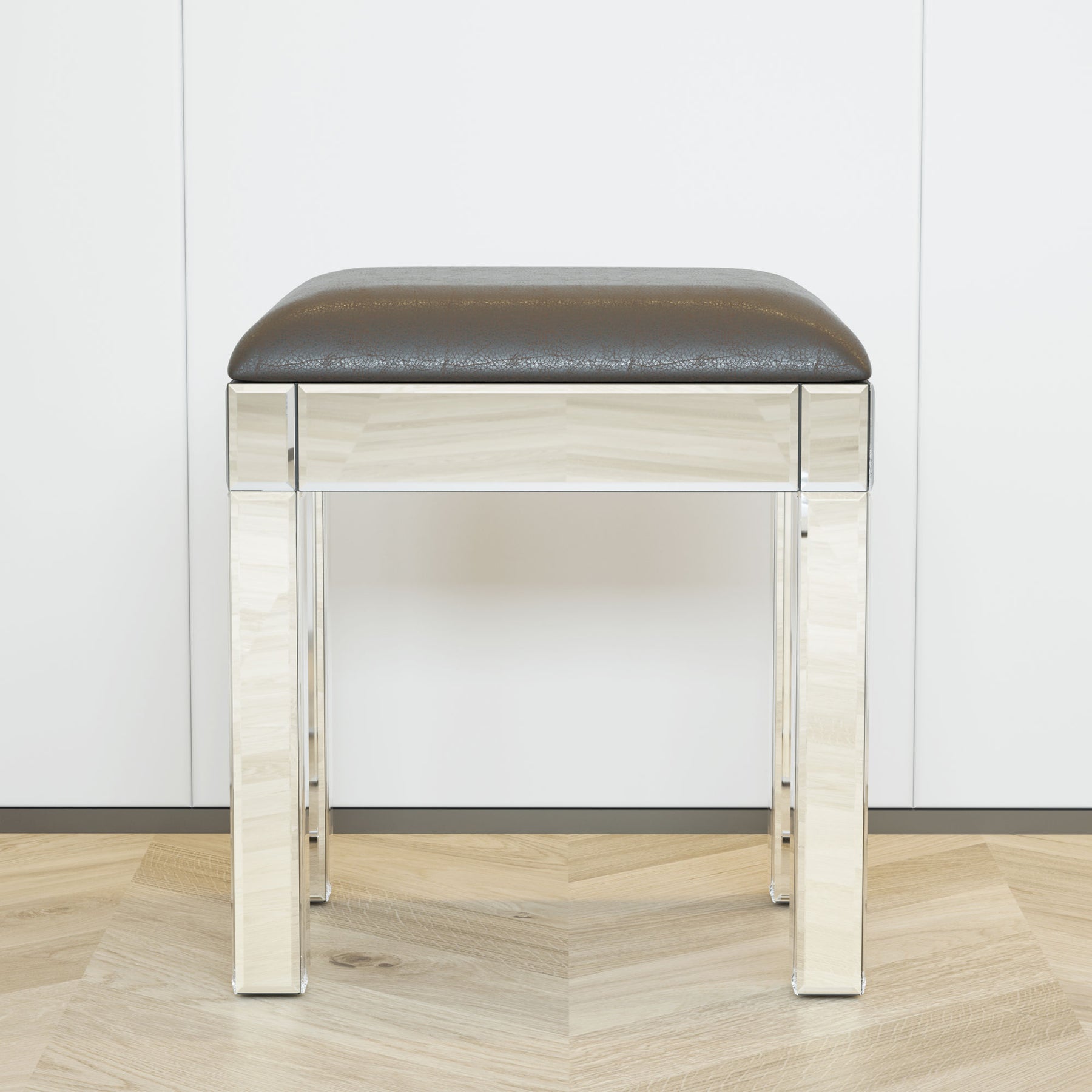 Mirrored Vanity Stool