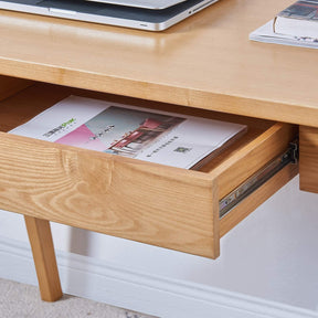 Home Office Computer Desk with 1 Drawer in Solid Wood Finish