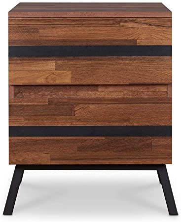 ACME Karine End Table in Walnut & Black